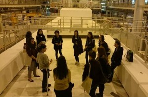 Myself and my group standing on top of a Neutron beam at the neutron accelerator.