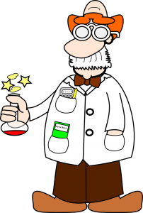 A stereotypical image of a Scientist