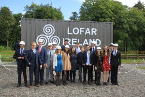 I-LOFAR build team at the opening ceremony, after wearing the hard hats for so long some of us found it difficult to take them off”