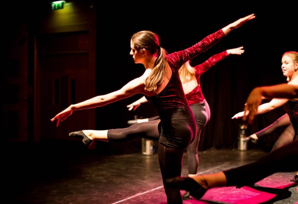 Irish dancers on stage