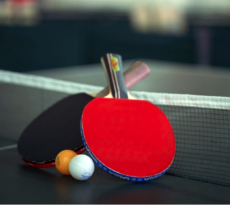 Playing Table Tennis at College