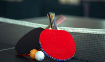 Playing Table Tennis at College