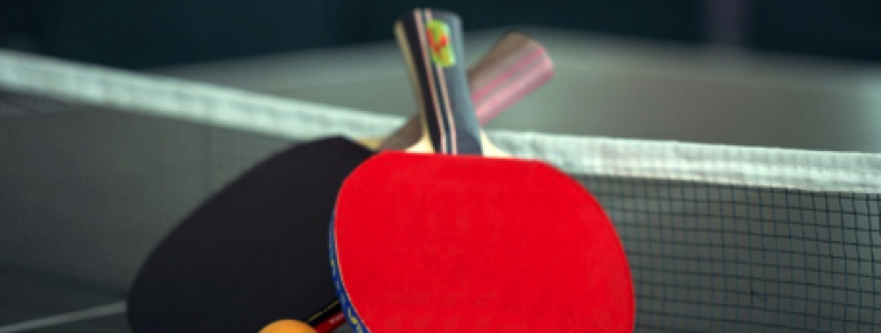 Playing Table Tennis at College